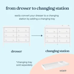 Sammy Scallop 6-Drawer Dresser