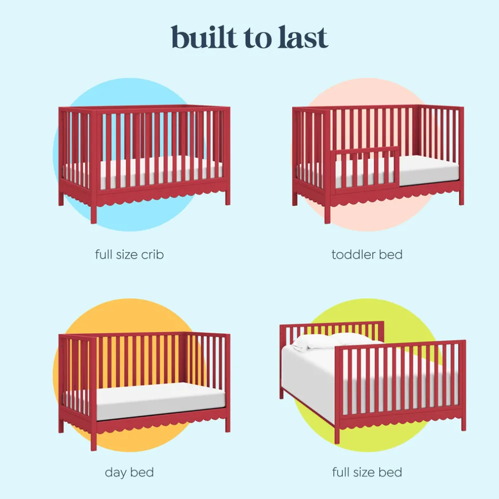 Sammy Scallop 4-in-1 Convertible Crib
