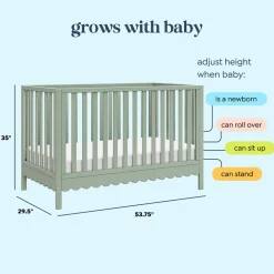 Sammy Scallop 4-in-1 Convertible Crib