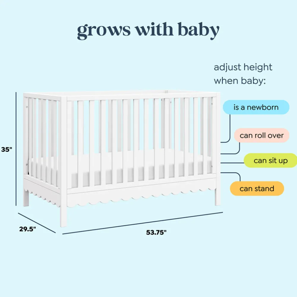Sammy Scallop 4-in-1 Convertible Crib