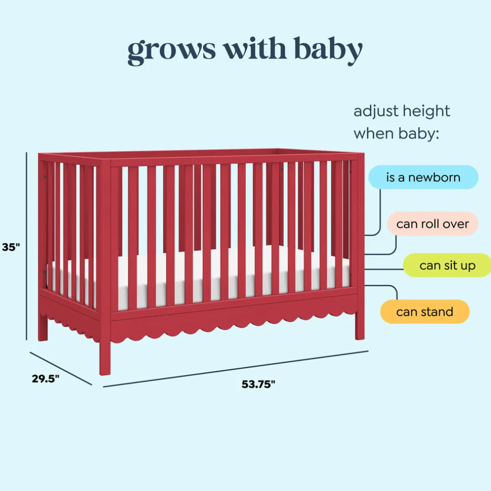 Sammy Scallop 4-in-1 Convertible Crib