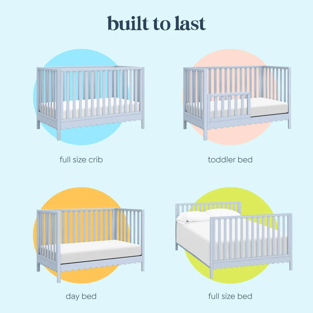 Sammy Scallop 4-in-1 Convertible Crib