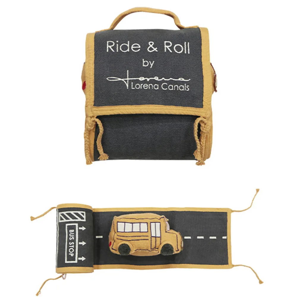 School Bus Ride & Roll Soft Toy