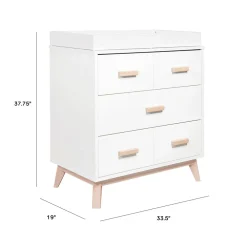 Scoot 3-Drawer Compact Changer Dresser with Removable Changing Tray (34