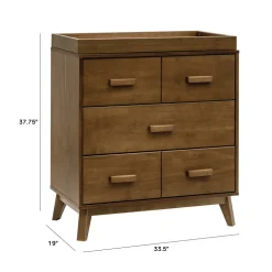 Scoot 3-Drawer Compact Changer Dresser with Removable Changing Tray (34