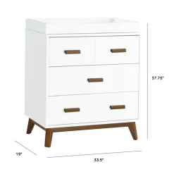 Scoot 3-Drawer Compact Changer Dresser with Removable Changing Tray (34