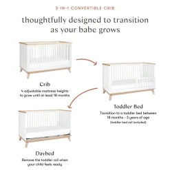 Scoot 3-in-1 Convertible Crib + Toddler Rail