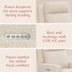 Sigi Pro Power Recliner & Swivel Glider with Power Adjustable Headrest & Lumbar Support