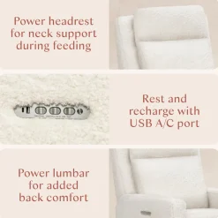 Sigi Pro Power Recliner & Swivel Glider with Power Adjustable Headrest & Lumbar Support