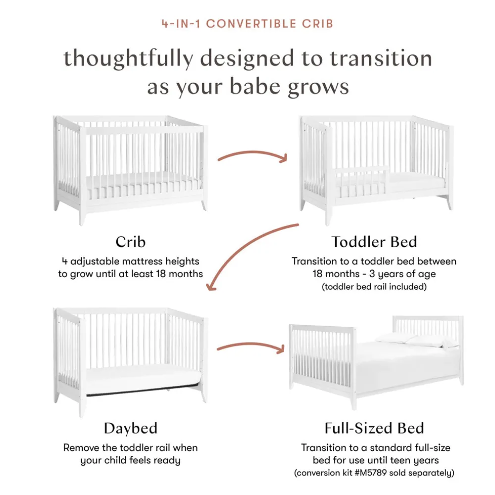 Sprout 4-in-1 Convertible Crib + Toddler Bed Conversion Kit