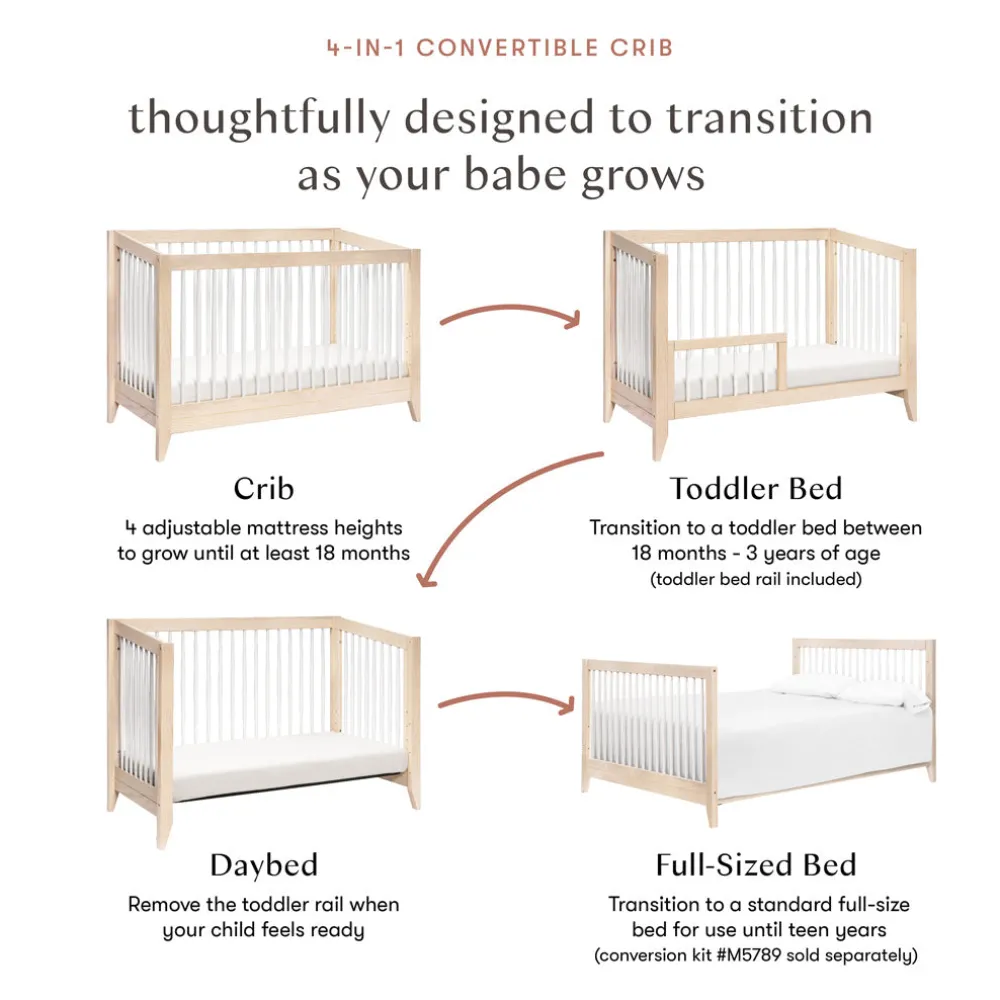 Sprout 4-in-1 Convertible Crib + Toddler Bed Conversion Kit