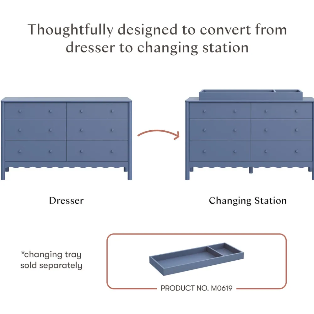 Swell 6-Drawer Assembled Dresser