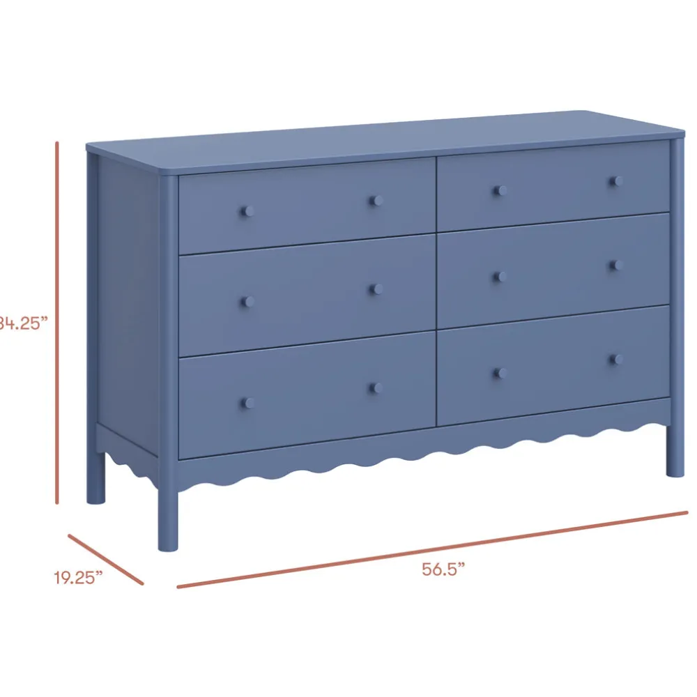 Swell 6-Drawer Assembled Dresser