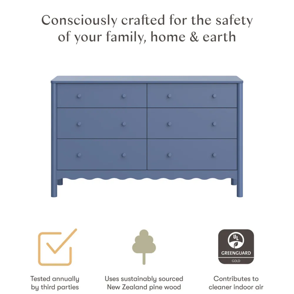 Swell 6-Drawer Assembled Dresser
