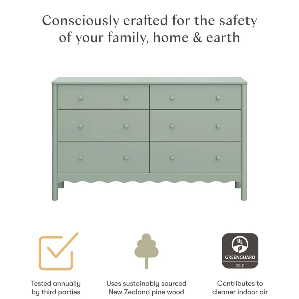 Swell 6-Drawer Assembled Dresser