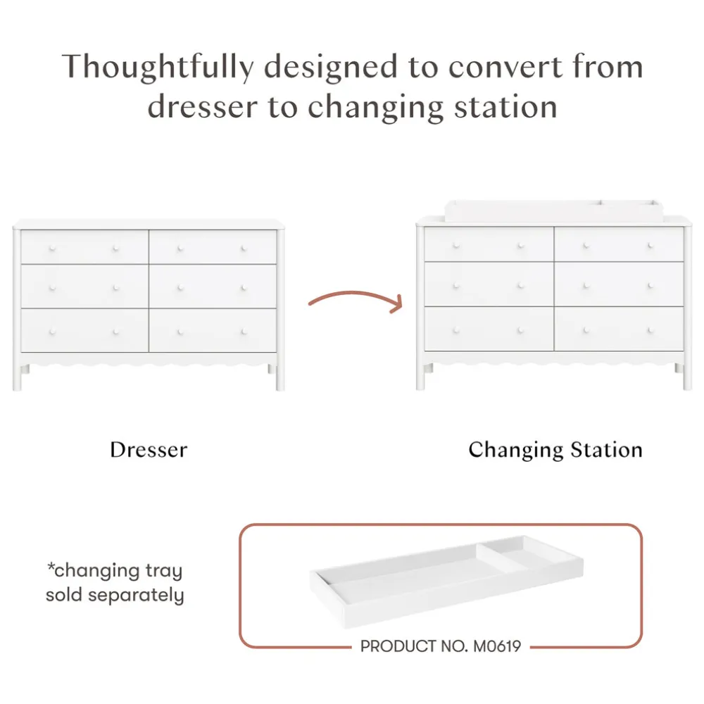 Swell 6-Drawer Assembled Dresser