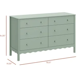 Swell 6-Drawer Assembled Dresser