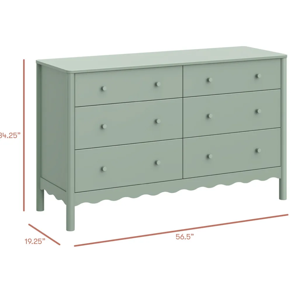 Swell 6-Drawer Assembled Dresser