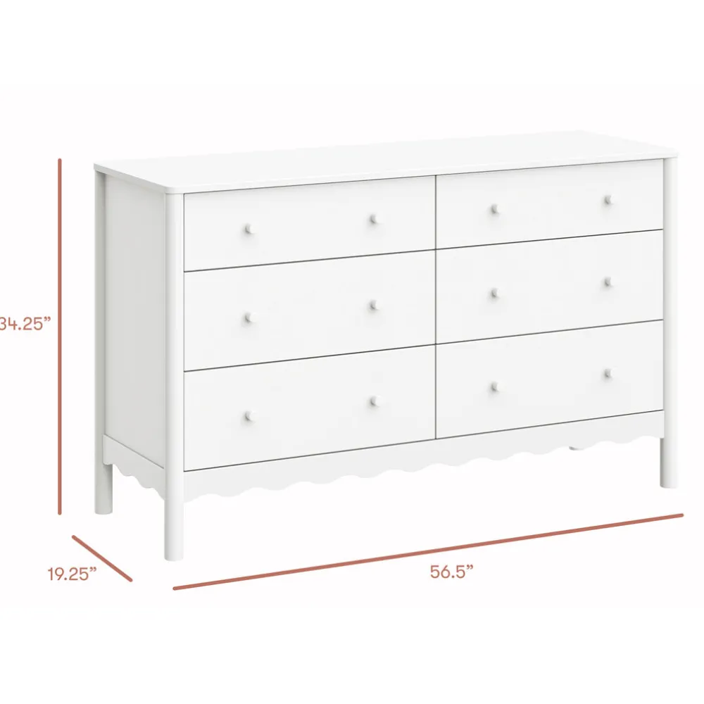 Swell 6-Drawer Assembled Dresser