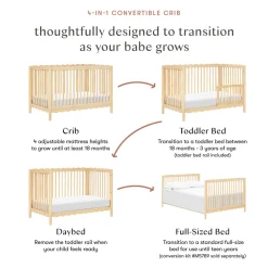Swell 4-in-1 Convertible Crib with Toddler Bed Conversion Kit