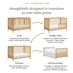 Swell 4-in-1 Convertible Crib with Toddler Bed Conversion Kit