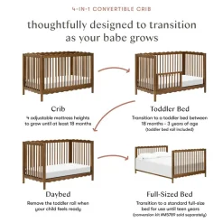 Swell 4-in-1 Convertible Crib with Toddler Bed Conversion Kit