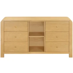 TipToe 6-Drawer Extra Wide Assembled Dresser with Cubbies (62