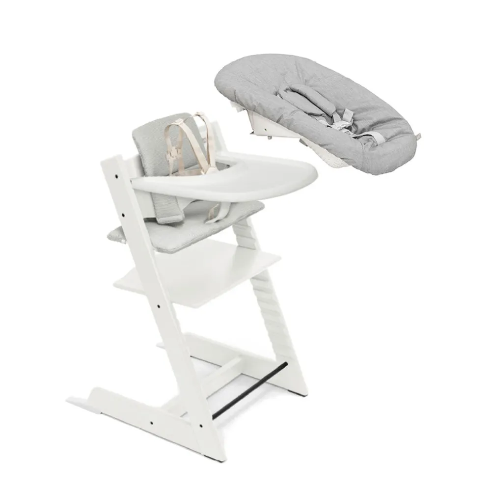 Tripp Trapp High Chair² + Cushion, Tray & Newborn Set Bundle