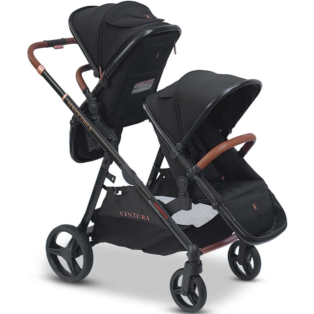 Ventura Single to Double Sit-and-Stand Stroller & 2nd Toddler Seat