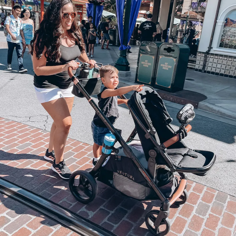 Ventura Single to Double Sit-and-Stand Stroller & 2nd Toddler Seat