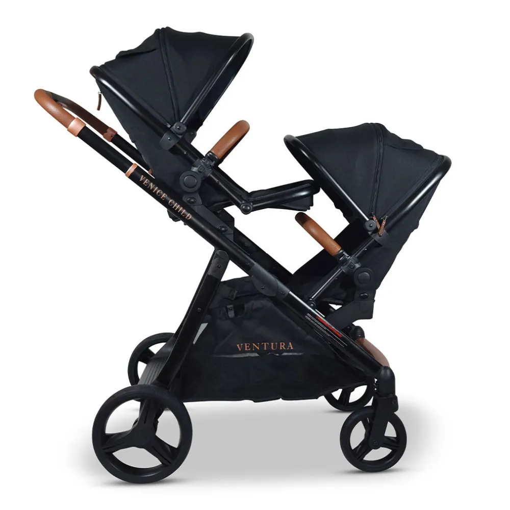 Ventura Single to Double Sit-and-Stand Stroller & 2nd Toddler Seat