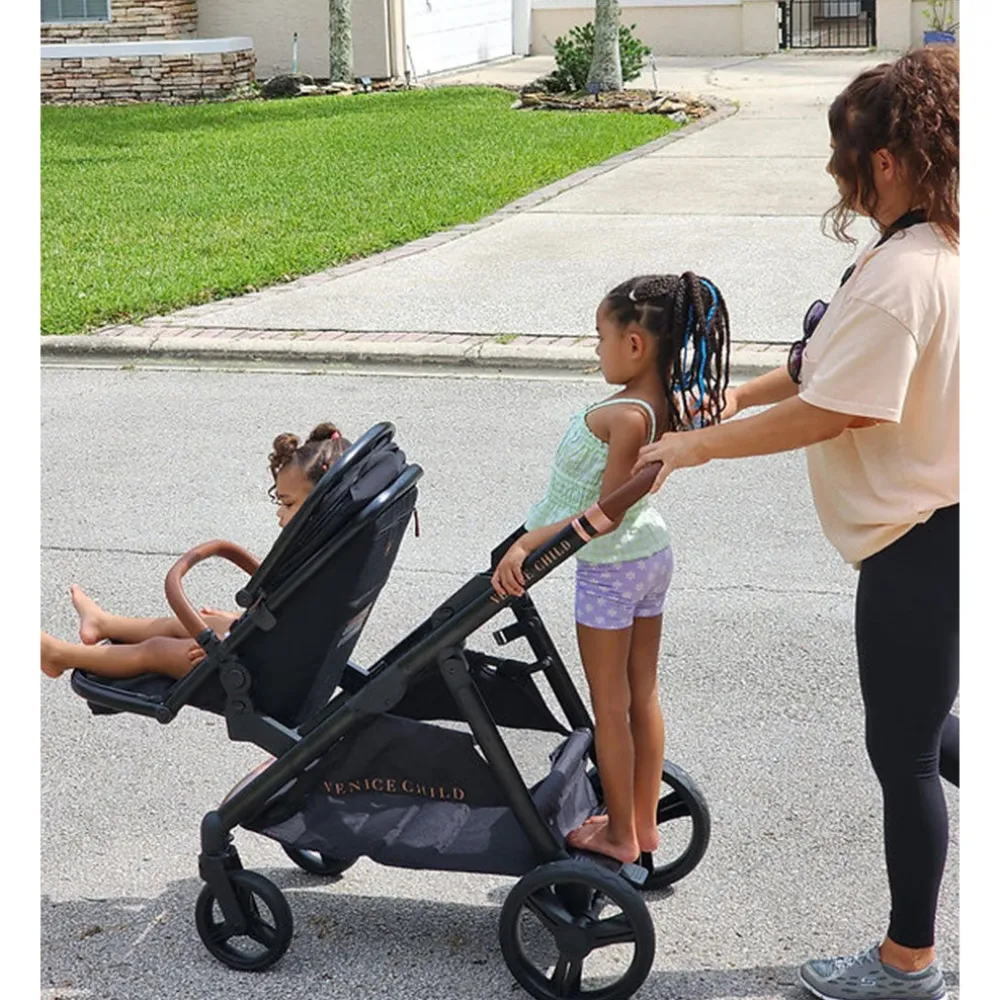 Ventura Single to Double Sit-and-Stand Stroller & 2nd Toddler Seat
