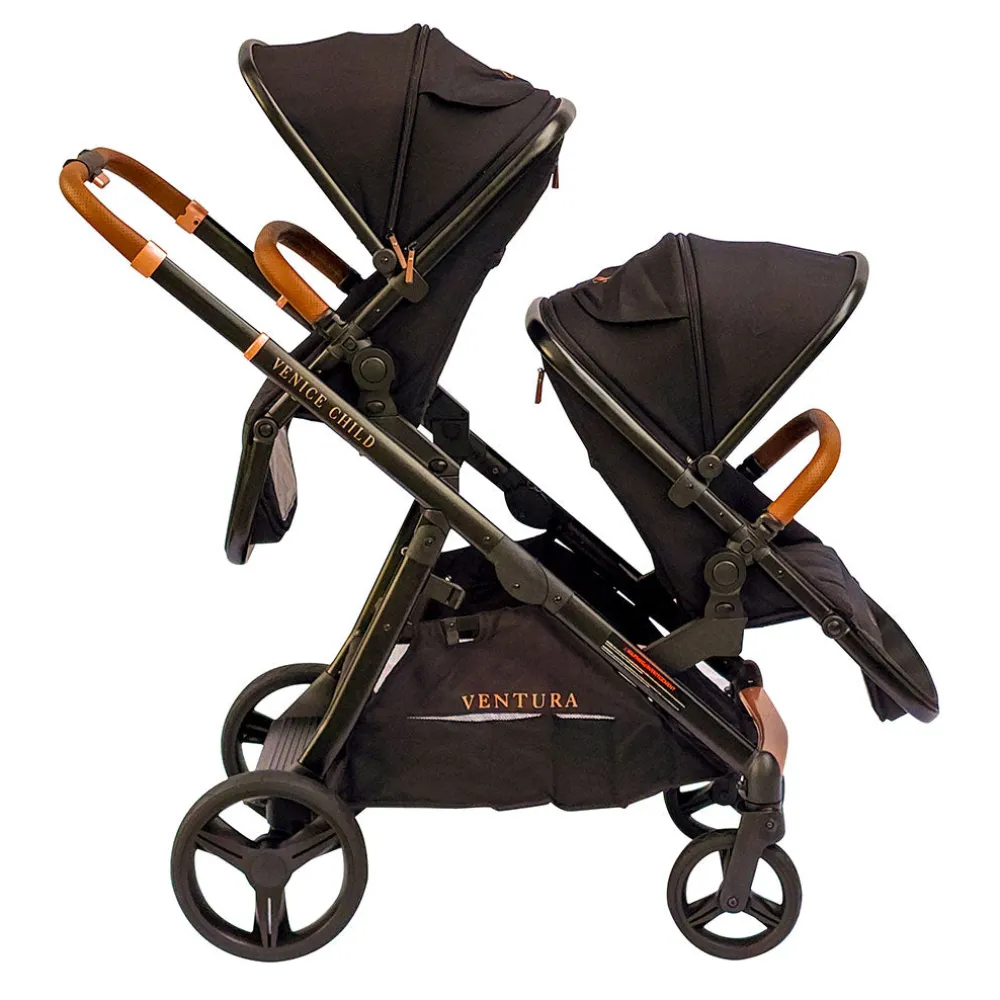 Ventura Single to Double Sit-and-Stand Stroller & 2nd Toddler Seat