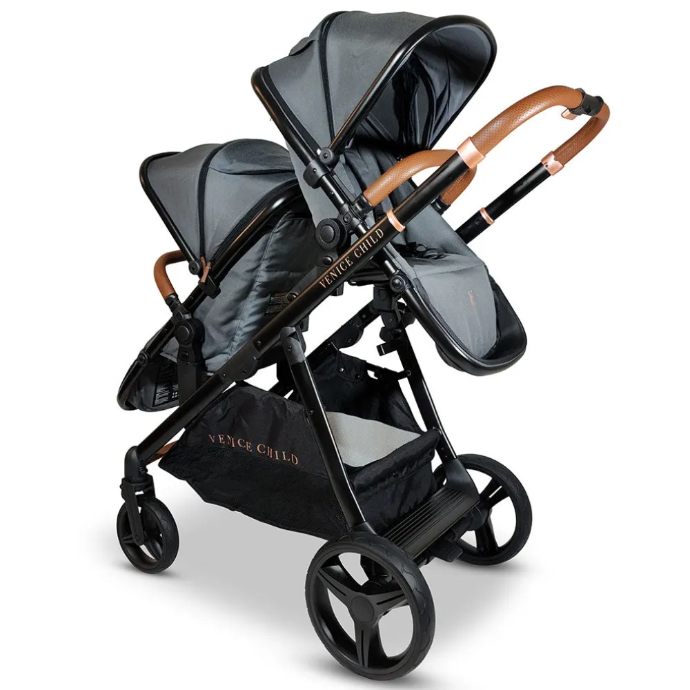 Ventura Single to Double Sit-and-Stand Stroller & 2nd Toddler Seat