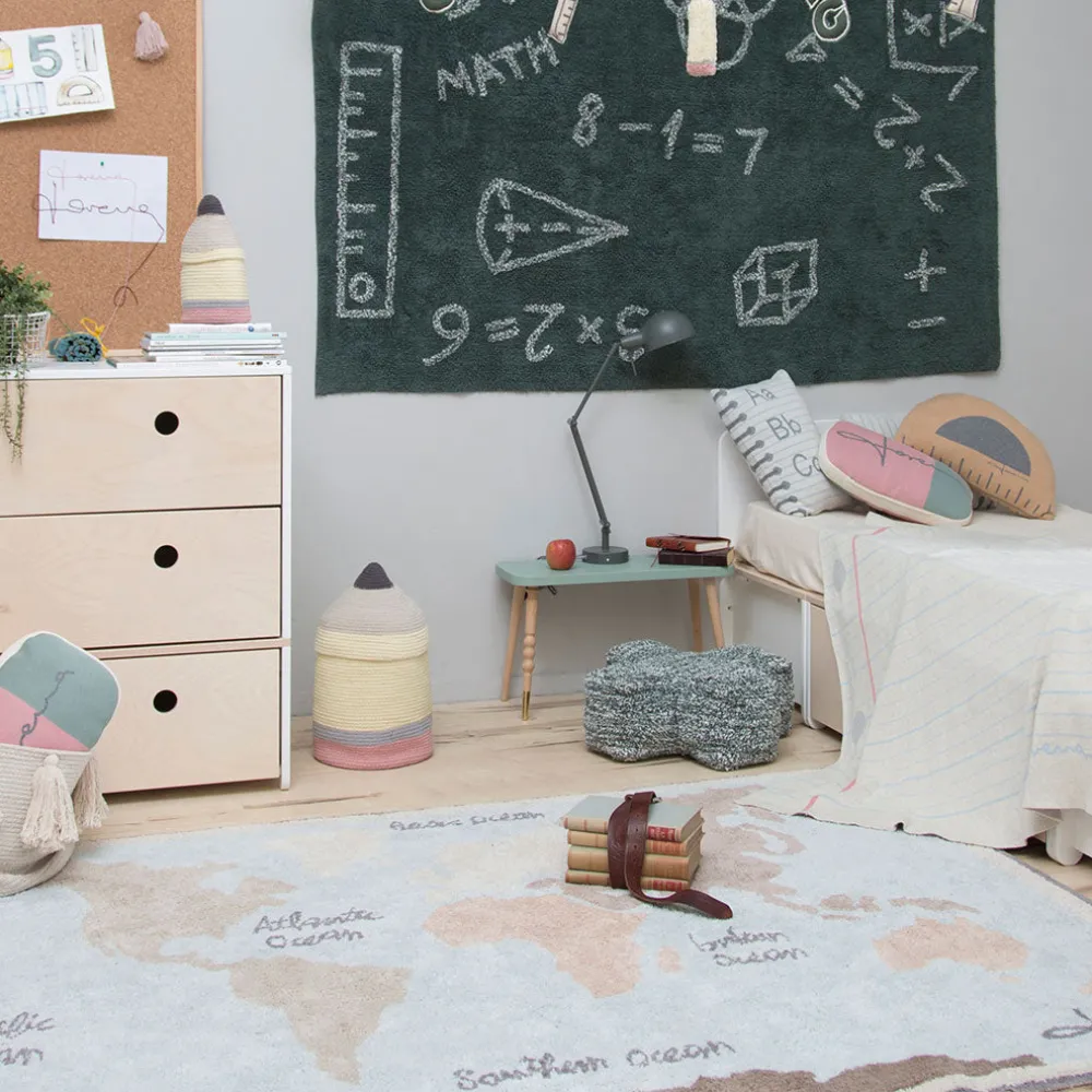 Vintage Map Washable Rug