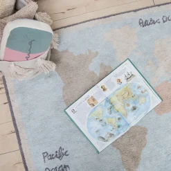 Vintage Map Washable Rug