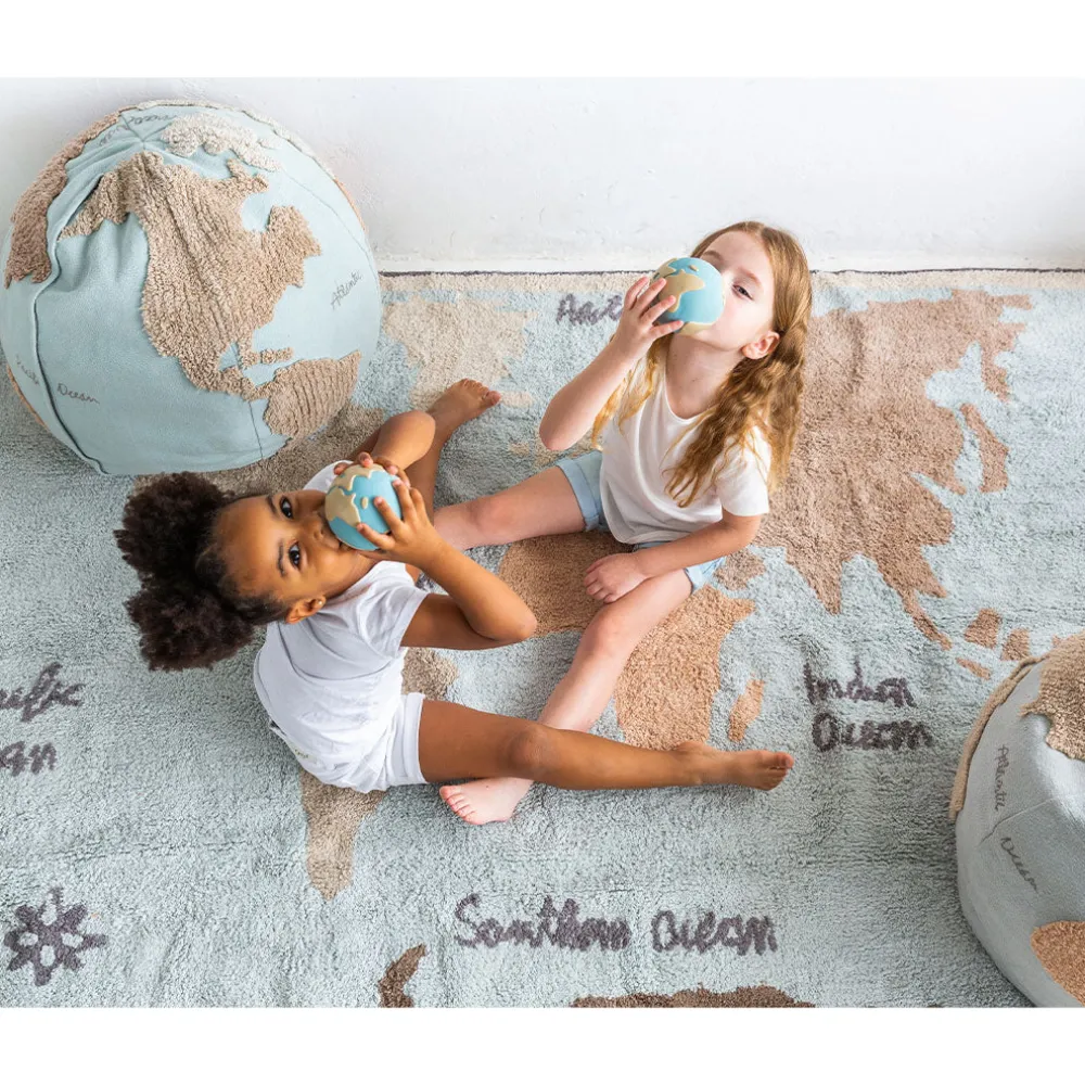 Vintage Map Washable Rug