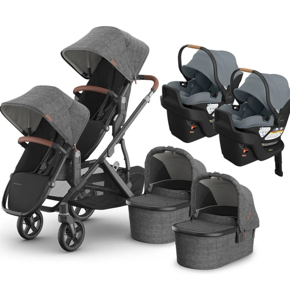 Vista V3 Twin Stroller + Aria V2 Travel System