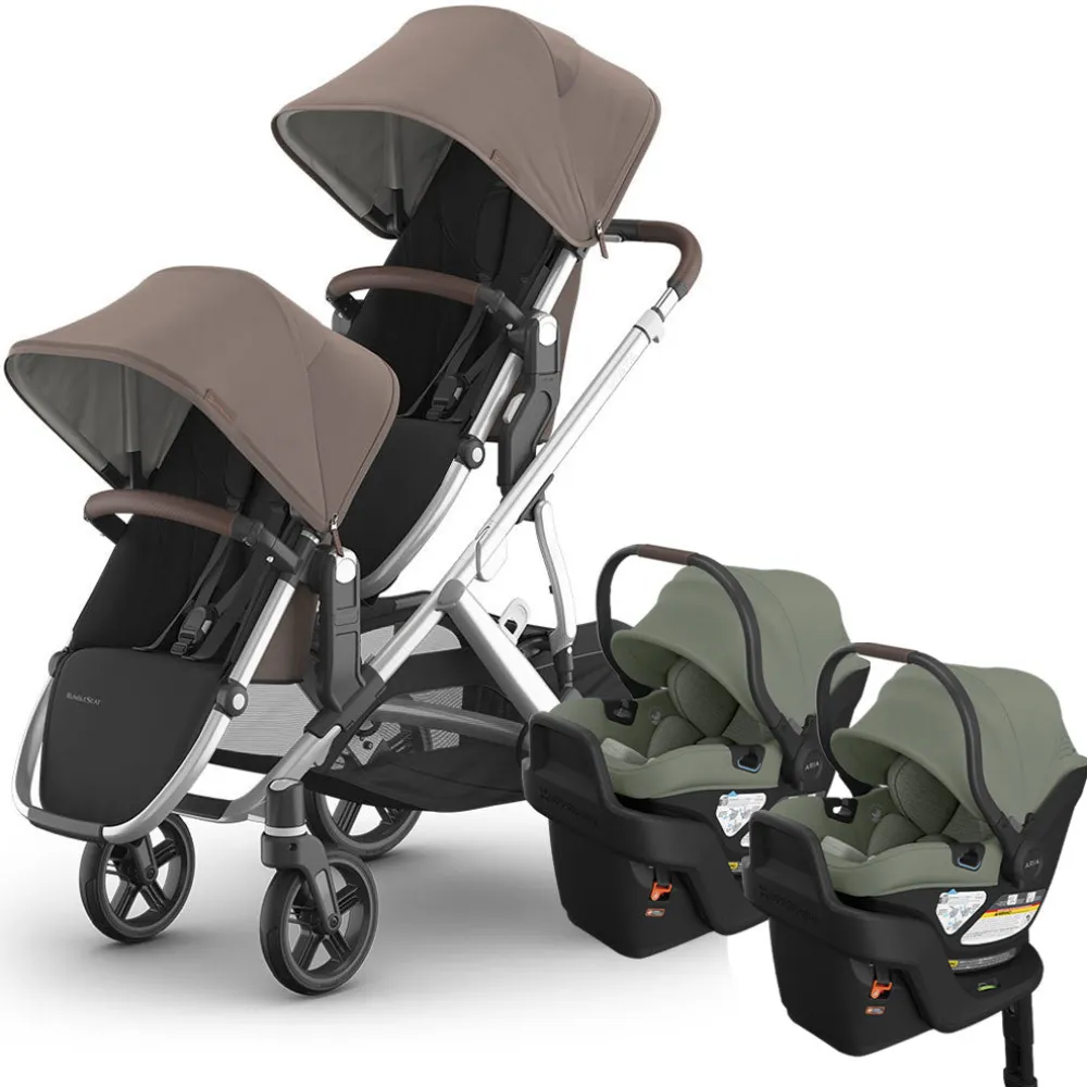 Vista V3 Twin Stroller + Aria V2 Travel System