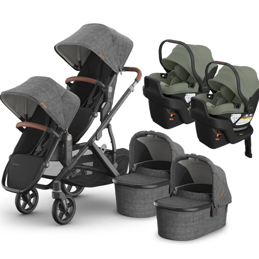 Vista V3 Twin Stroller + Aria V2 Travel System