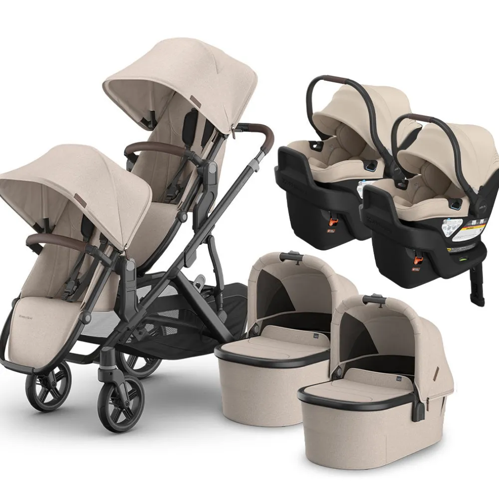 Vista V3 Twin Stroller + Aria V2 Travel System