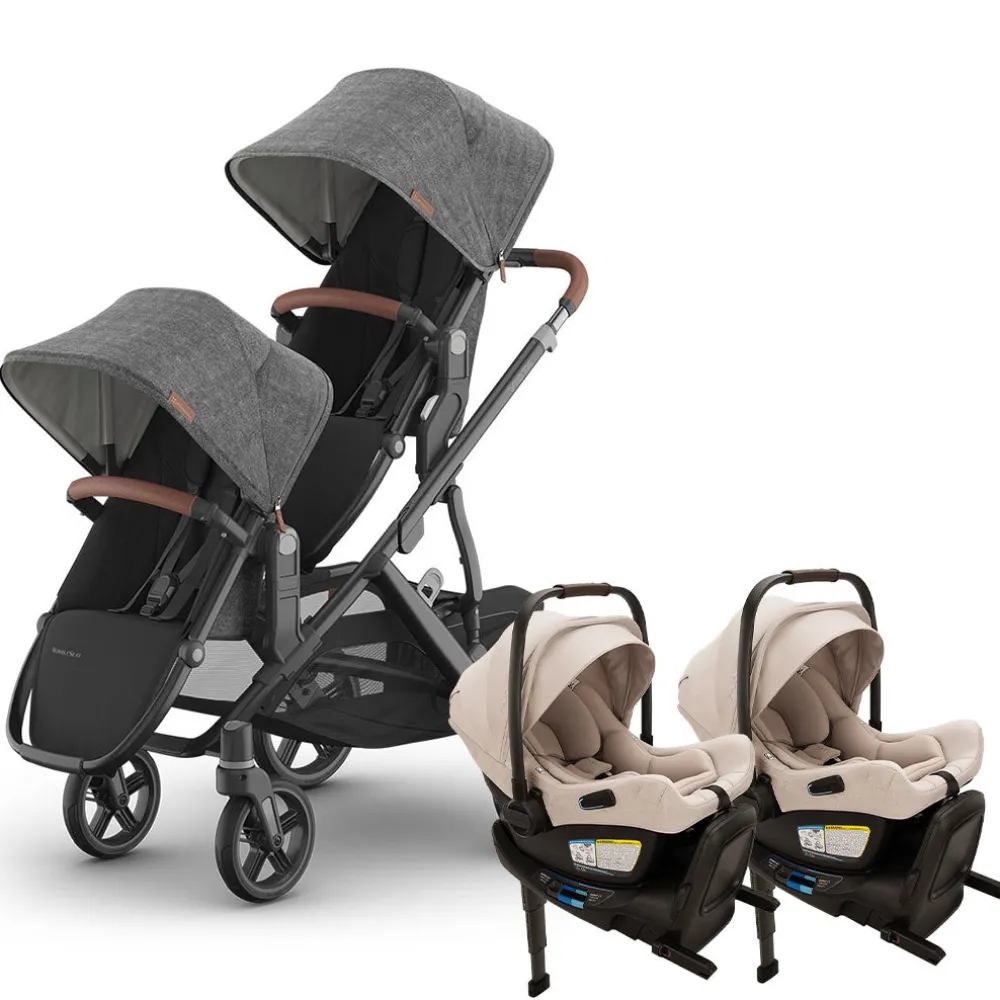 Vista V3 Twin Stroller + Nuna PIPA Series Travel System