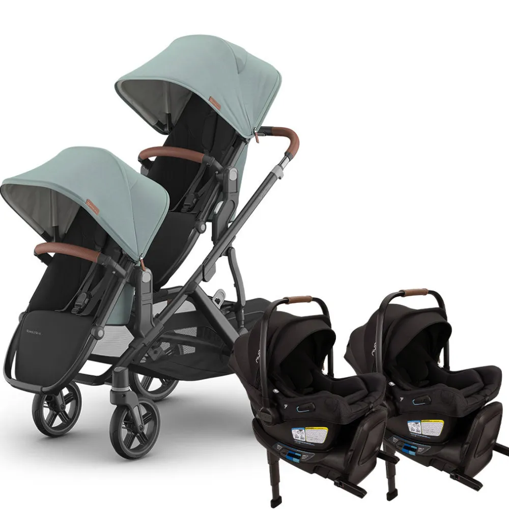Vista V3 Twin Stroller + Nuna PIPA Series Travel System