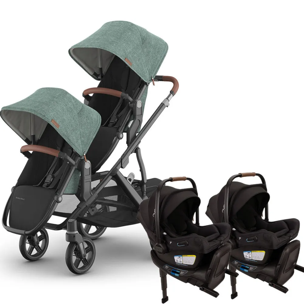 Vista V3 Twin Stroller + Nuna PIPA Series Travel System