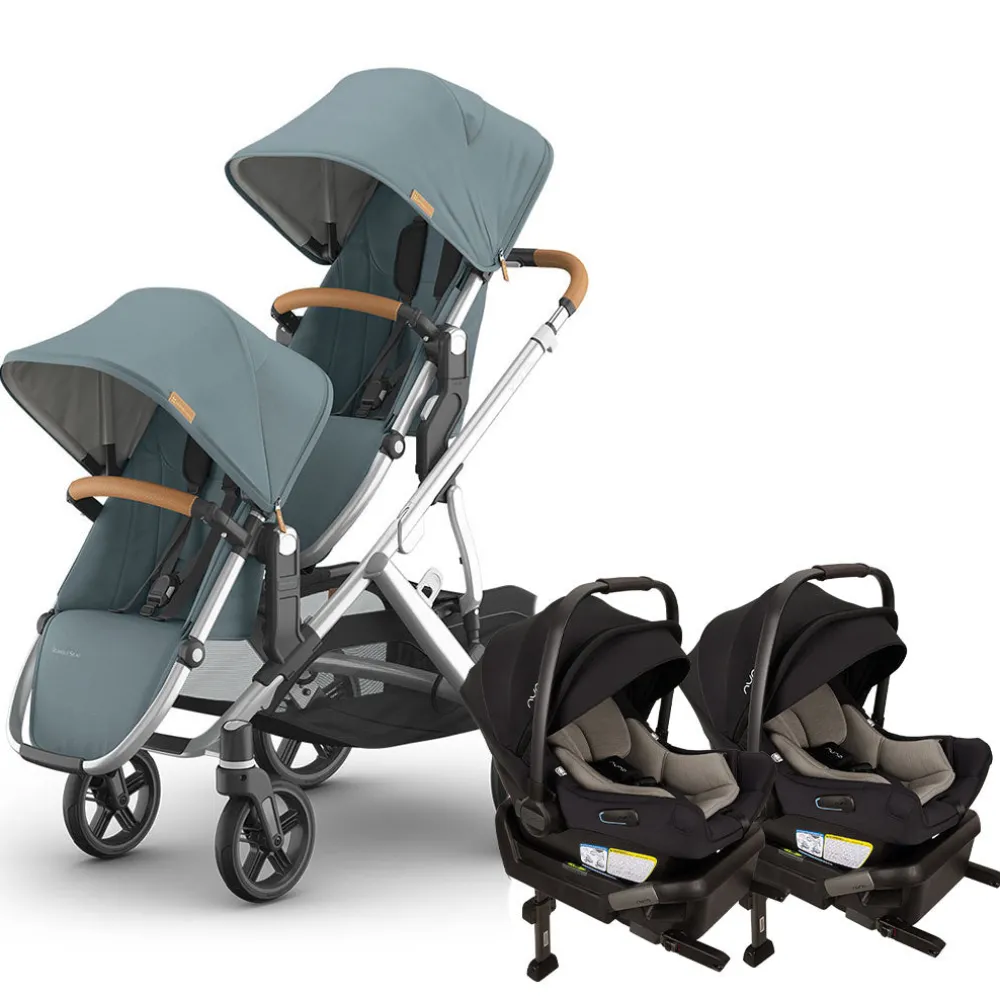 Vista V3 Twin Stroller + Nuna PIPA Series Travel System