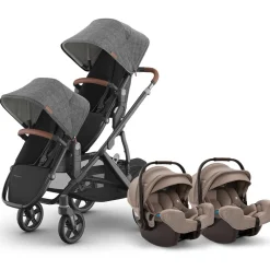 Vista V3 Twin Stroller + Nuna PIPA Series Travel System
