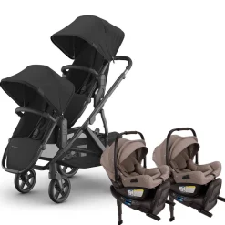 Vista V3 Twin Stroller + Nuna PIPA Series Travel System