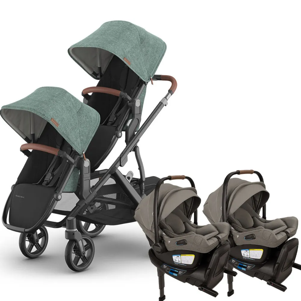 Vista V3 Twin Stroller + Nuna PIPA Series Travel System