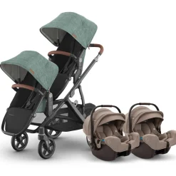 Vista V3 Twin Stroller + Nuna PIPA Series Travel System
