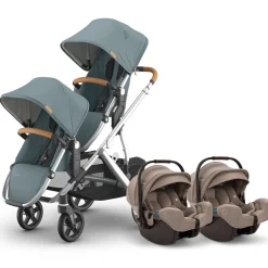 Vista V3 Twin Stroller + Nuna PIPA Series Travel System